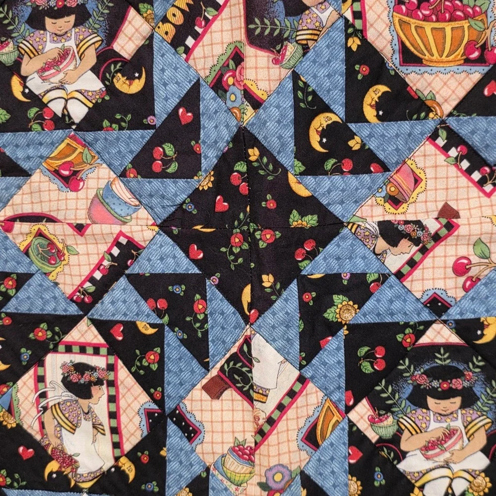 Mary Engelbreit Life is Just a Chair of Bowlies Wall Hanging Folk Art 34.5x34